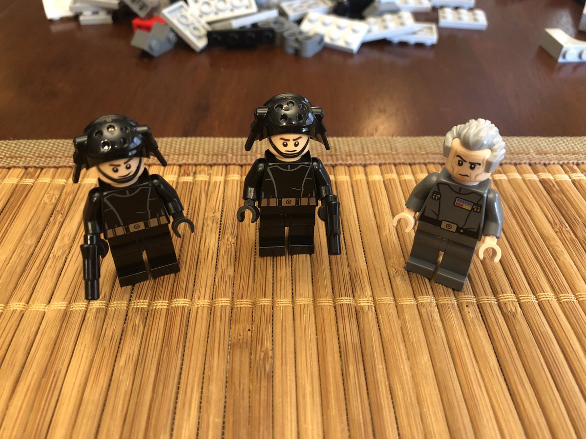 Section 10 will complete the Death Star. I don’t know about y’all but I’m always fighting rushing thru and slowing down to enjoy it more.Our last 3 figures are Grand Moff Tarkin - the commander of the initial Death Star - and two generic Space Nazis with big helmets.  #LEGO  