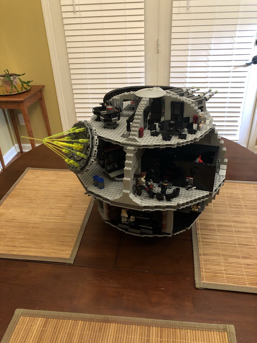That’s it, that’s the Death Star!If you’re looking for a big lego kit and you like Star Wars, I highly recommend it. It’s fun to make, lots of figures to pose afterward, and a super high nostalgia quotient. It’s 17” in diameter, when you’re looking for place to put it  #LEGO  