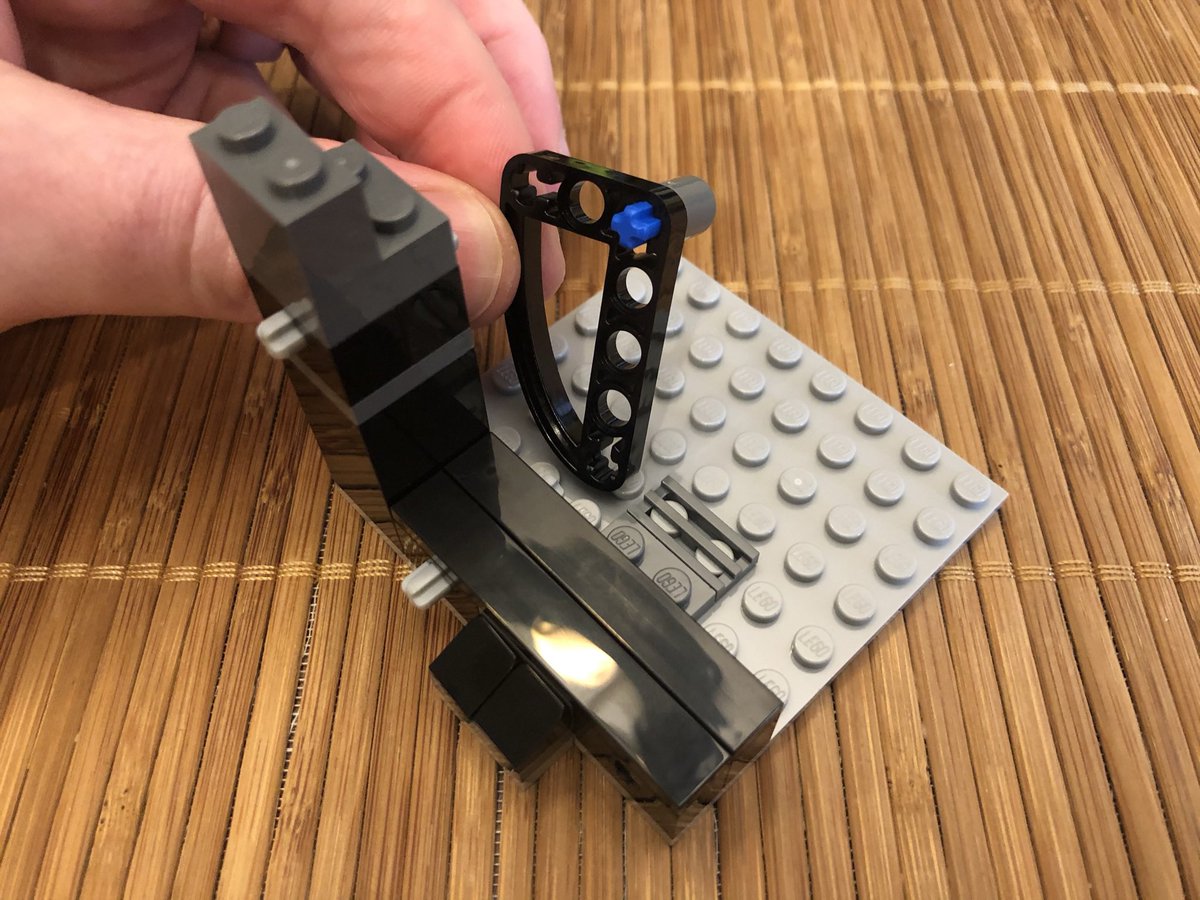 This first mechanism has a lot of moving parts and gears and axles. Pull out the number of parts for each step, it’s easy to miss something! The base has these angle brackets, but they’re fixed in place.  #LEGO  