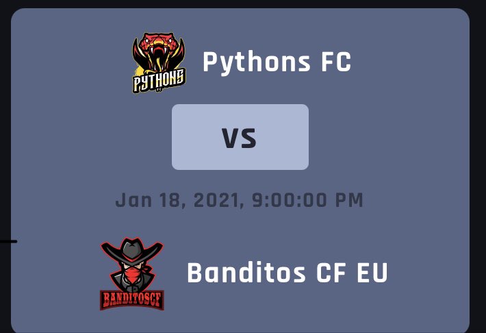 The first game in VPG Championship South  for the Pride of Sudan 🇸🇩

| Machday

🏆| <a href="/OfficialVPG/">Virtual Pro Gaming</a> | Championship South 

🆚| Banditos CF EU \ 🏟Home 

⏰| 11:00 🇸🇩

📺 youtube.com/c/HusseinAbuba…

We hope it is a nice start 

برو كلوب 
#برو_كلوب 
فيفا 21