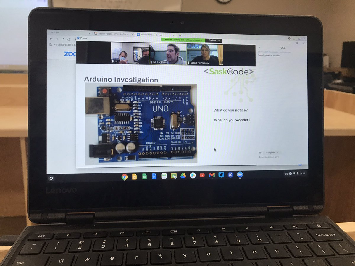 jrswanster's tweet photo. @horizonsd205 @arduino @SaskCode A huge thanks to Bill Fahlman for leading an excellent and very successful online PD for our PAA teachers from HCI and Annaheim.  Your expertise was well appreciated as we begin to learn through code! #computationalthinking https://t.co/Jz6mZD1hbm
