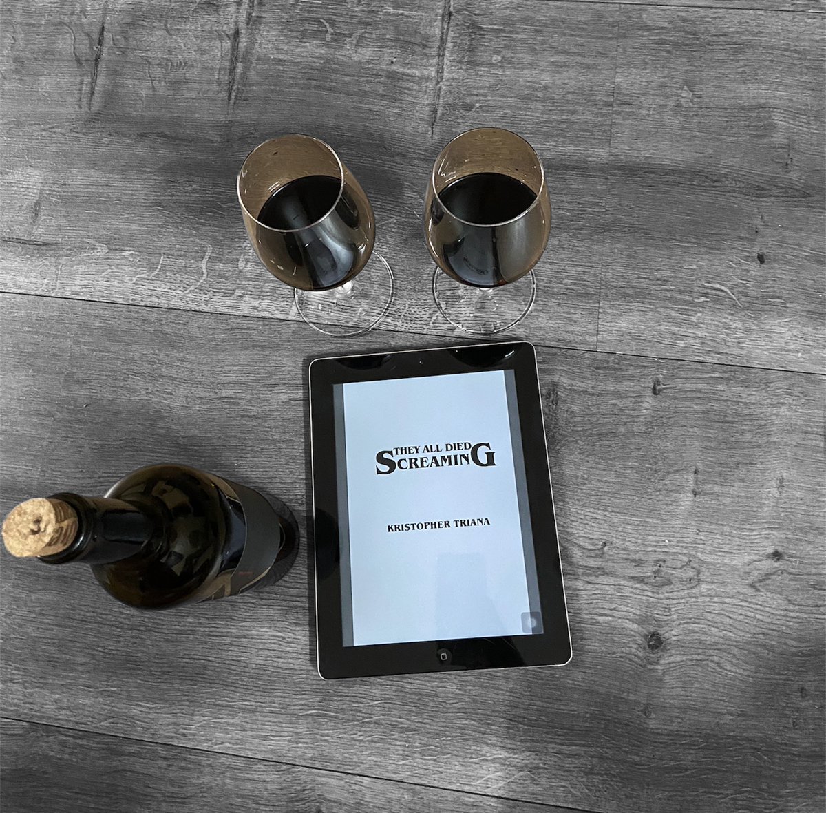 Tejaswi Priyadarshi (@tejaswi_prdrshi) on Twitter photo Recycled an old iPad into a book reader, and there couldn’t have been a better inauguration than this.
They All Died Screaming is fantastically gruesome. Loved it !
<a href="/KoyoteKris/">Kristopher Triana</a> <a href="/BloodBoundBooks/">Blood Bound Books</a> Recycled an old iPad into a book reader, and there couldn’t have been a better inauguration than this.
They All Died Screaming is fantastically gruesome. Loved it !
<a href="/KoyoteKris/">Kristopher Triana</a> <a href="/BloodBoundBooks/">Blood Bound Books</a>