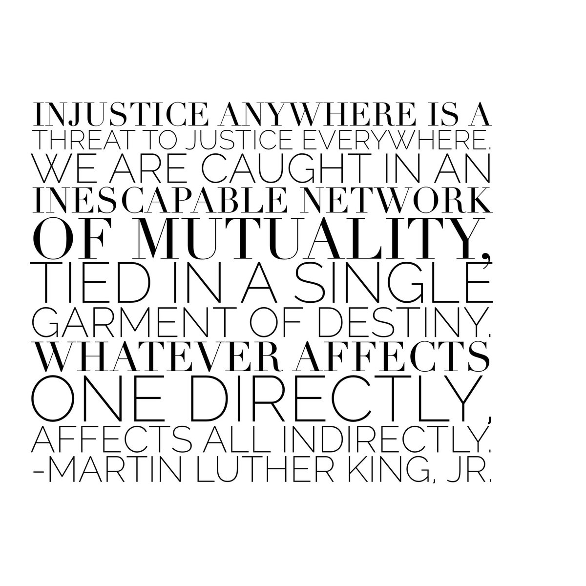 TheFederalista's tweet photo. “We are caught in an inescapable network of mutuality, tied in a single garment of destiny.” https://t.co/IyWMLO5NfG
