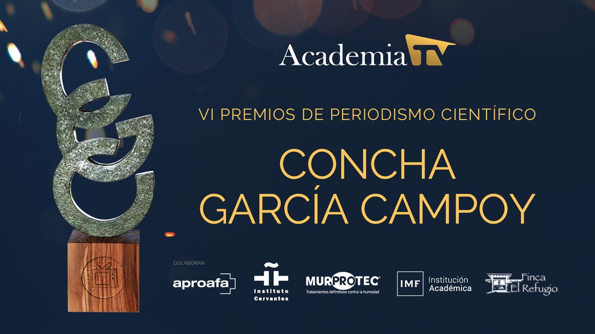 academia_tv's tweet photo. Desde el @InstCervantes, sigue en directo a las 19:00h los Premios de Periodismo Científico #ConchaGarcíaCampoy. Presenta @CGHIRSCHFELD y colaboran @Murprotec, #Aproafa, @IMFFormacion y #FincaElRefugio #PremiosCGC 👇
https://t.co/5CgdAA0WNt https://t.co/vMhbi8aK5w