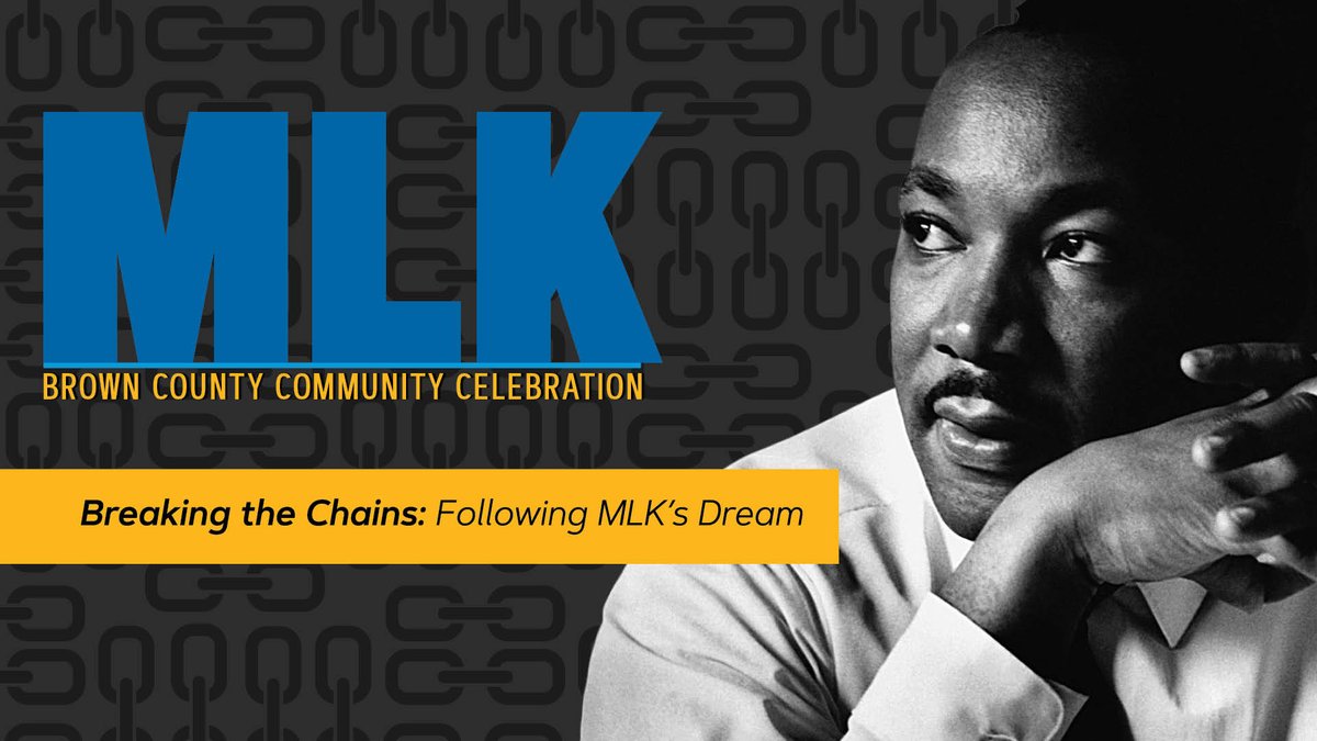 Today is the day! Please join us at browncomlk.org for the virtual Brown County MLK Celebration, posted as individual videos. How will you break the chains this year?