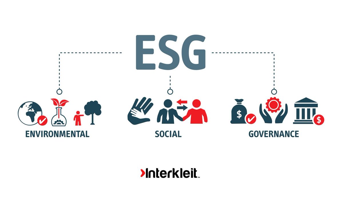 Interkleit's tweet photo. Los criterios Ambientales, Sociales y de Gobierno corporativo ESG (Environmental, Social, and Governance) son un conjunto de estándares para las operaciones de una empresa que los inversionistas con conciencia sostenible utilizan para detectar posibles inversiones. https://t.co/Mi79aTjUf9