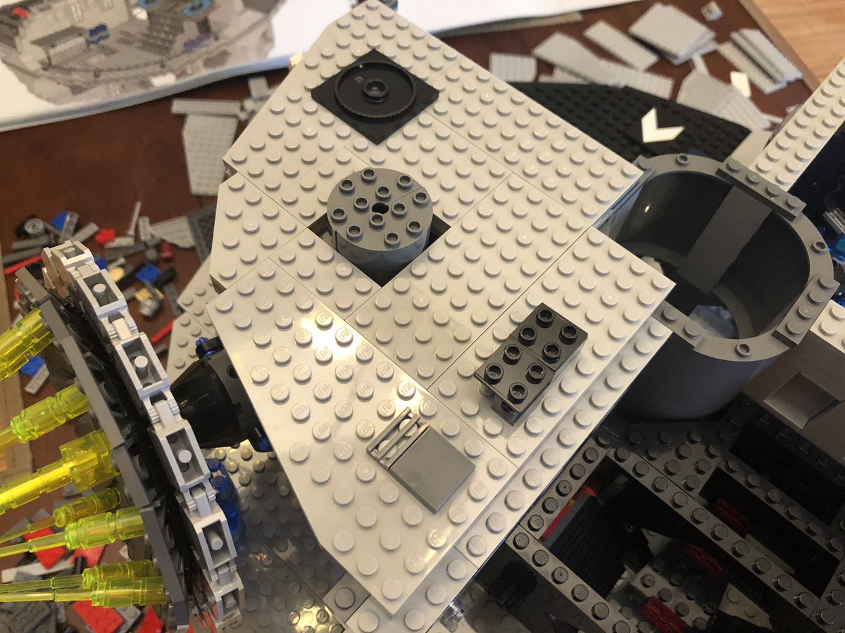 On to section 9! We are building floors again. The first one has a notch in it for the Death Star laser.  #LEGO  