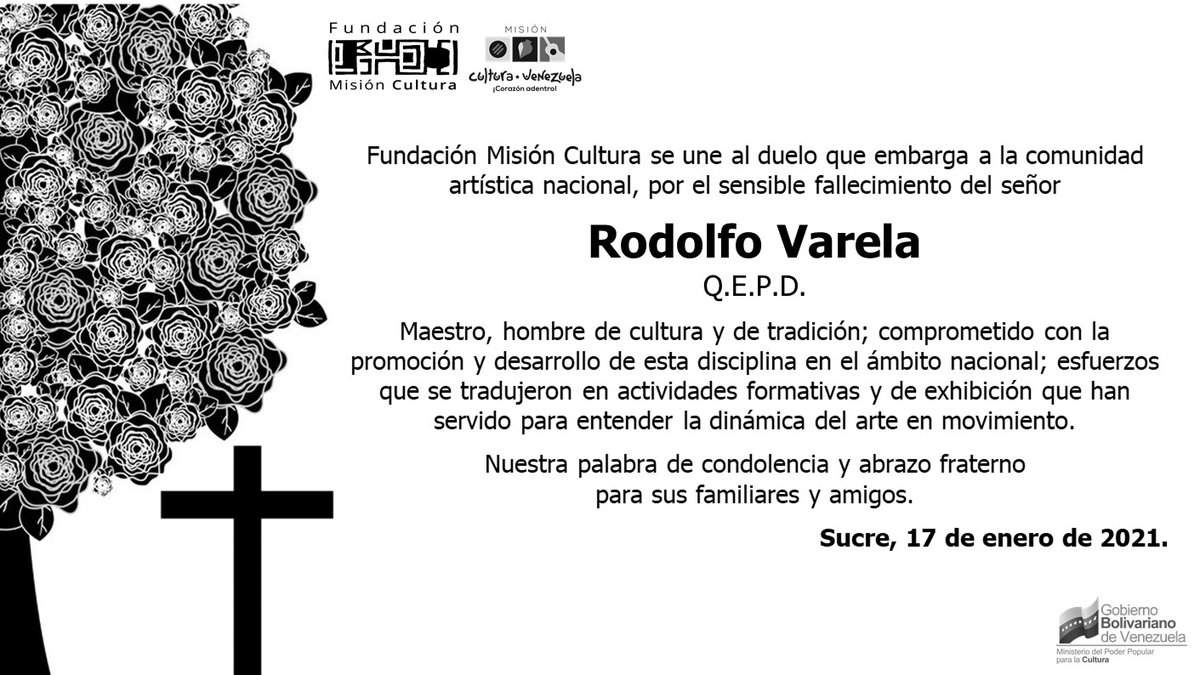 Sus pasos abrieron camino para que la danza venezolana se desarrollara firme y segura, con vista al horizonte y ávida de diversificarse aún más 
.
Paz a su alma