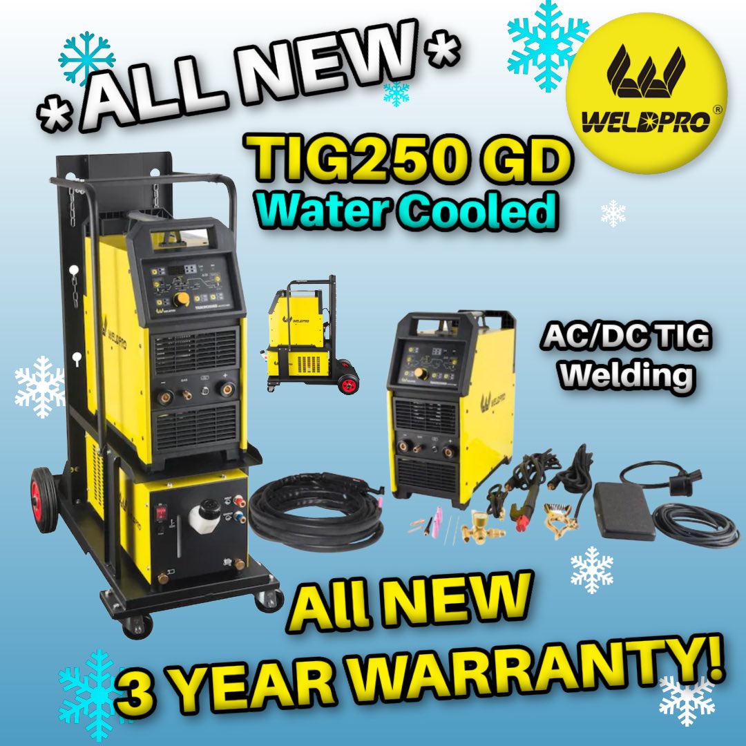 WeldproWelding's tweet image. Check out the all new WATER COOLED  TIG250 GD available at weldpro.com/shop #handrails #customrailing
#weldpro #MIG155 #TIG200 #MIG200 #aluminum #budgetwelder #farmrepair #stainlesswelding #tigwelding #migwelding #stickwelding #customfabrication #weldprofamily #fabrication