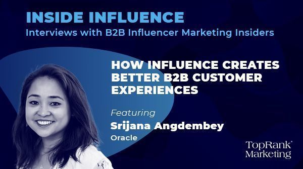 toprank's tweet photo. How does influence create trust &amp; better B2B marketing experiences? Find out how trust is the currency that makes the experience economy go round, as @srijanaa of @OracleCX joins our CEO @LeeOdden in ep 8 of #InsideInfluence https://t.co/At7F6ApxT7 #Client #B2BInfluencerMarketing https://t.co/3Hz8NCFb7V