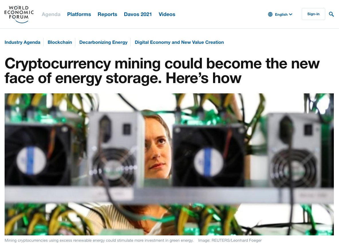 The most important point is that Bitcoin is a battery.It's actually a breakthrough in energy storage that helps match up production and consumption. See this article from Davos in 2018:  https://www.weforum.org/agenda/2018/09/mining-for-cryptocurrencies-could-be-the-future-of-energy-storage/  https://twitter.com/Melt_Dem/status/1351177940097228802