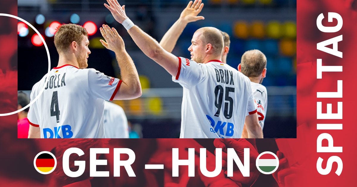 #SPIELTAG 💪
🏆 @Egypt2021
🆚 Ungarn 🇭🇺
🏟 Kairo
⏰ 20.30 Uhr
📺 @ZDFsport
📲 #GERHUN
#WIRIHRALLE #aufgehtsDHB #handball @ihf_info @TeamD https://t.co/IZG28n9QhD