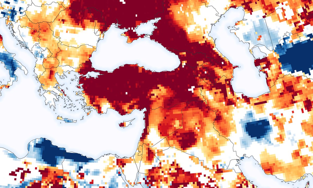 NASA, Türkiye'deki kuraklığa dikkat çekmiş. Yerüstü ve yeraltı sularımız kayıp! "Geçtiğimiz 4 ayda, geçmiş 20 yılın ortalamasının çok altında yağış alındı."

Tek felaket deprem değil!

earthobservatory.nasa.gov/images/147811/…

(Hocam <a href="/Mikdatca/">Mikdat Kadıoğlu</a>, yorumunuz var mı?)