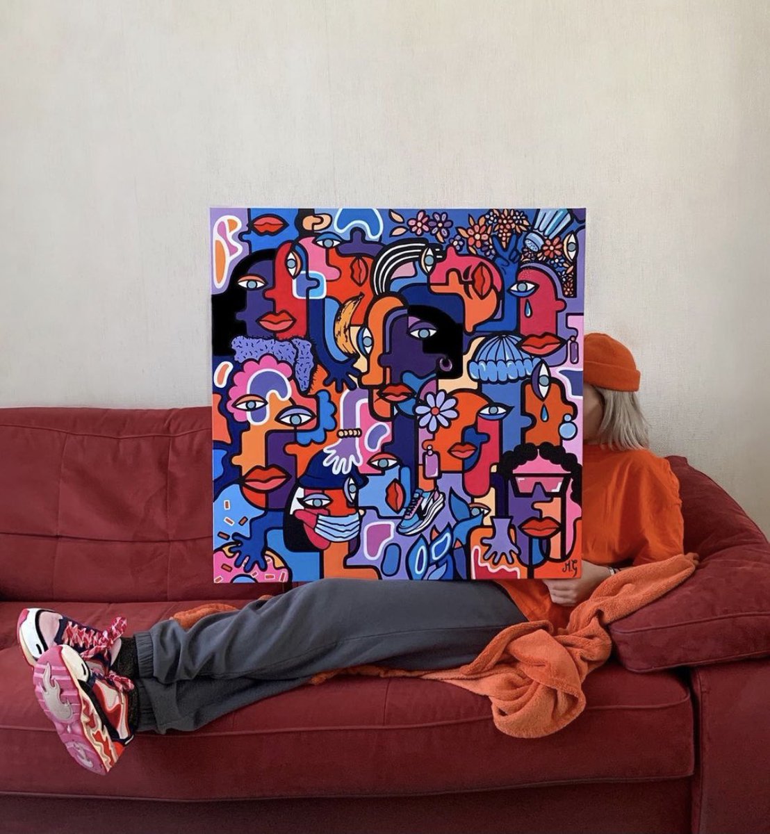 marion0829's tweet image. Ma dernière peinture + des peintures récentes, je pose ça là, n’hésitez pas à partager 🌞
Insta : gobym_