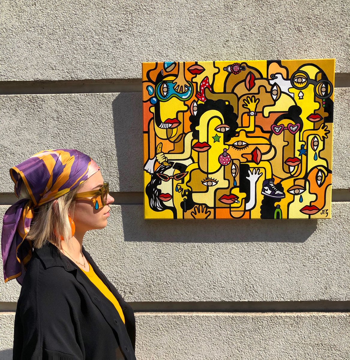 marion0829's tweet image. Ma dernière peinture + des peintures récentes, je pose ça là, n’hésitez pas à partager 🌞
Insta : gobym_