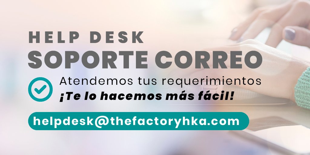 TheFactoryHKA's tweet photo. ¿Cómo comunicarte con nuestro equipo de HelpDesk?⁣⁣
⁣⁣
⁣⁣⁣⁣✉️ 𝘊𝘰𝘳𝘳𝘦𝘰:⁣⁣⁣⁣⁣
⁣⁣⁣⁣
helpdesk@thefactoryhka.com⁣⁣⁣⁣⁣
⁣⁣⁣⁣ https://t.co/kiLMy0CpaS