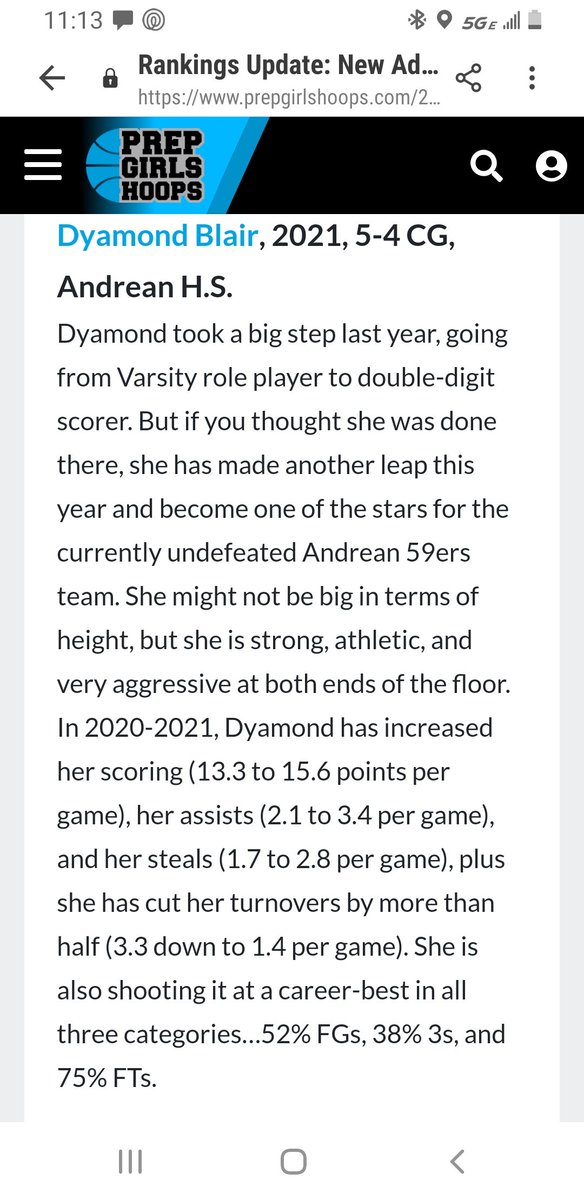 Andrean59erGBB's tweet photo. Thank you @PGHIndiana for the write up on @dyamondb3! Never have I coached a kid that has shown so much improvement from year to year. She isn't done yet either, she will continue to work and get better! https://t.co/28VznuW7tD