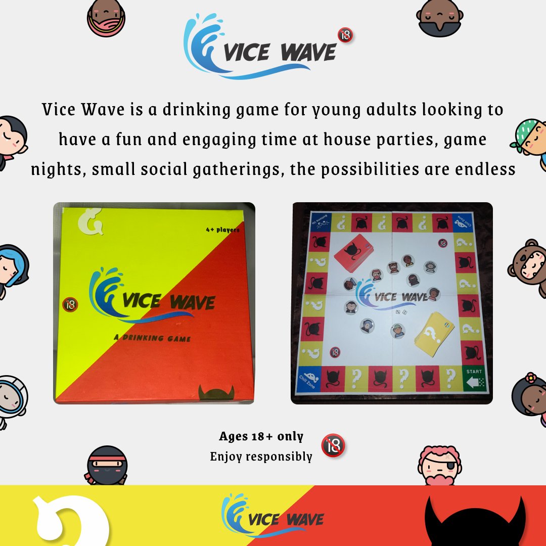 tha_Gidi's tweet photo. Vice Wave is a drinking game for house parties, game nights, small social gatherings and so on. Cop one and you're guaranteed to have a fun time with your friends. 

Learn more here @vice_wave https://t.co/mYDX2vzTW8