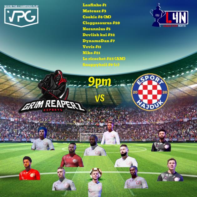 Tonight's line up for the start of VPG League 4 North!!

We take on @HadjukEsports at 9pm UK

Friendlys Start on Stream at 7pm youtube.com/channel/UChCmF…

Also shout out to @Halfordwow for the design work💪💪