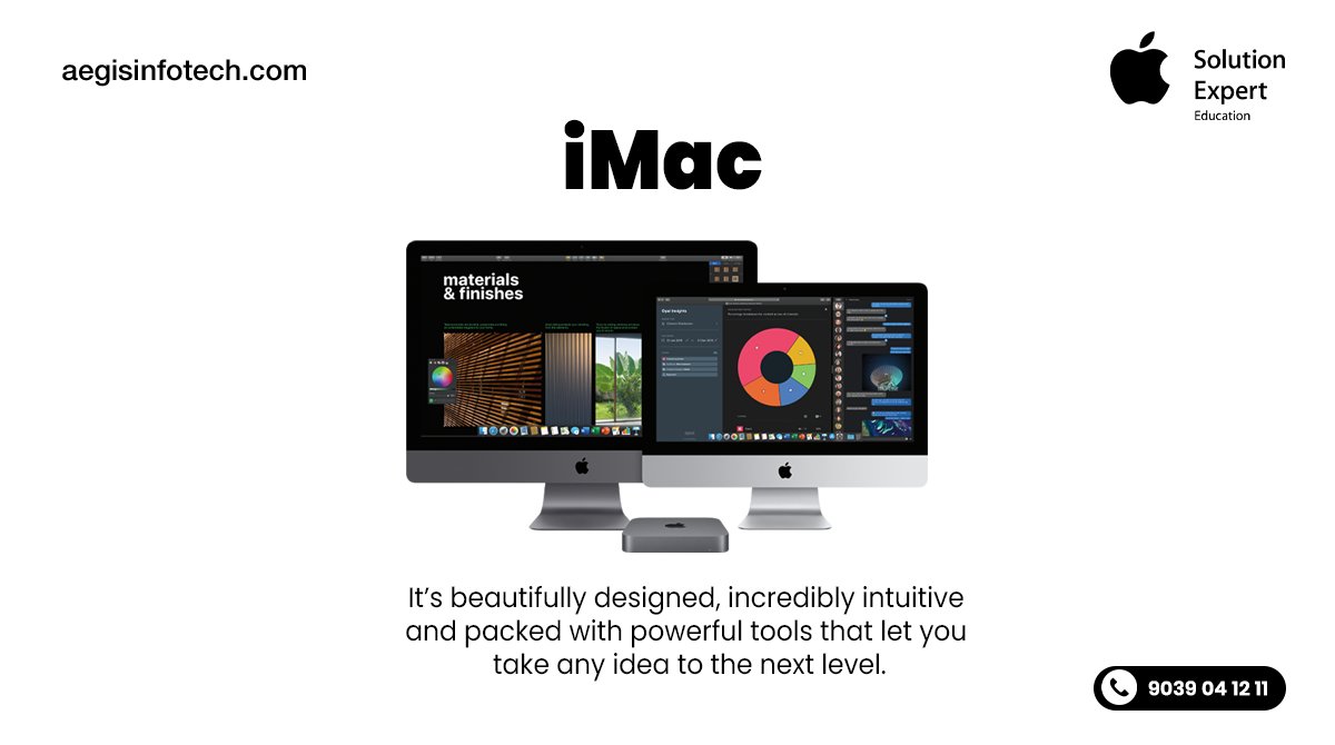 AegisI's tweet photo. It's is just beautifully designed, incredibly intuitive, and packed with packed and powerful tools that let you take any idea to the next level.
Visit Aegis Infotech to buy all new Latest Apple Products
For more information contact us @ 9039041211
#apple #iphone #iMac https://t.co/MseDsAcHU8