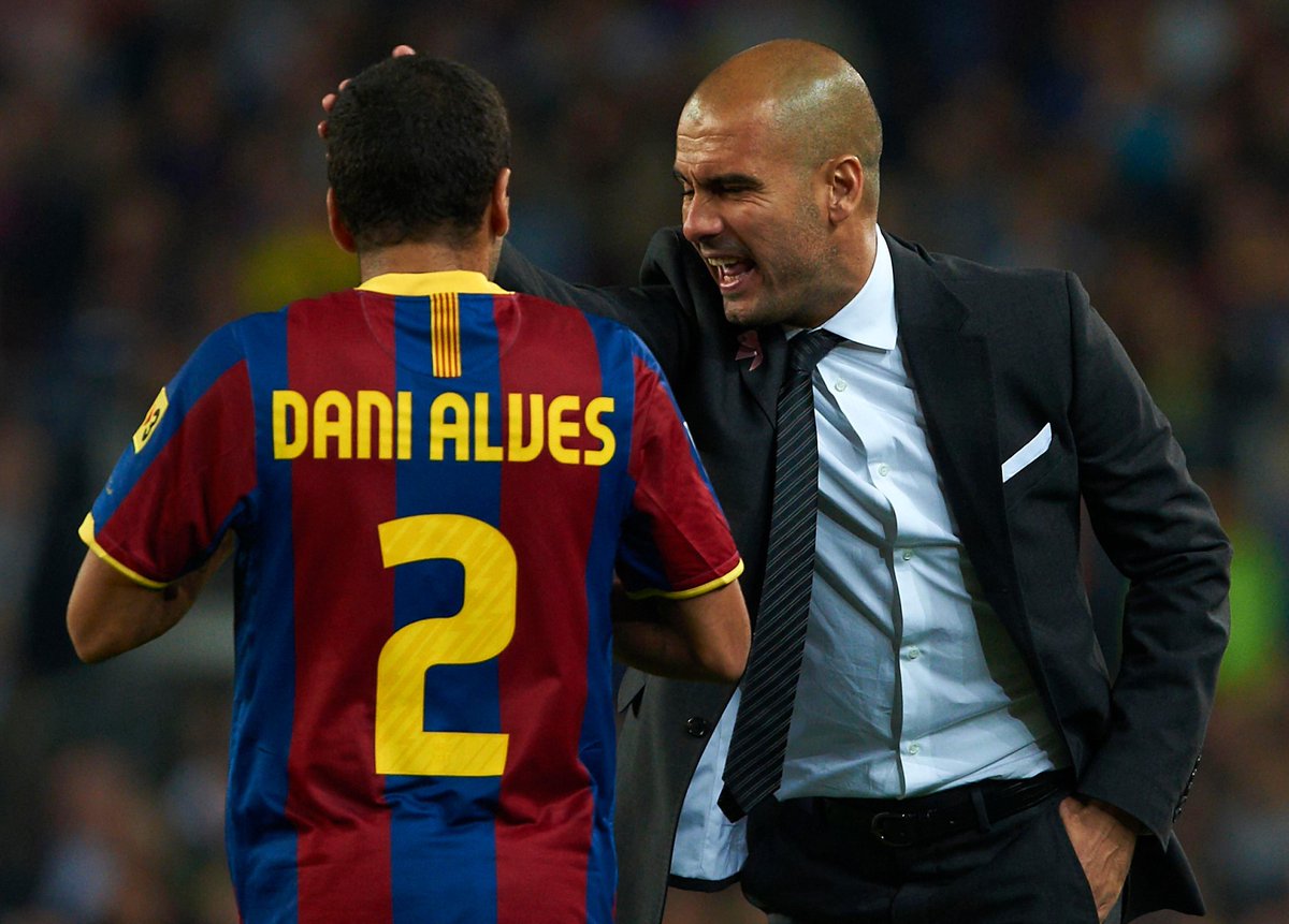 “If Pep told me to throw myself off the second tier at the Camp Nou, I’d think: ‘There must be something good down there.’”– Dani Alves
