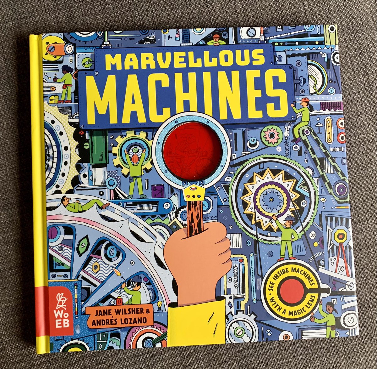 BookSuperhero2's tweet photo. #MarvellousMachines by #JaneWilsher & #AndrésLozano arrived today from the lovely folks @whatonearthbook - It has already proved very popular with #BookBoyJr ⚙️ 🔧
Use the magic lens included with the book to explore the inner workings of some truly incredible machines. https://t.co/MNfS0rUpow