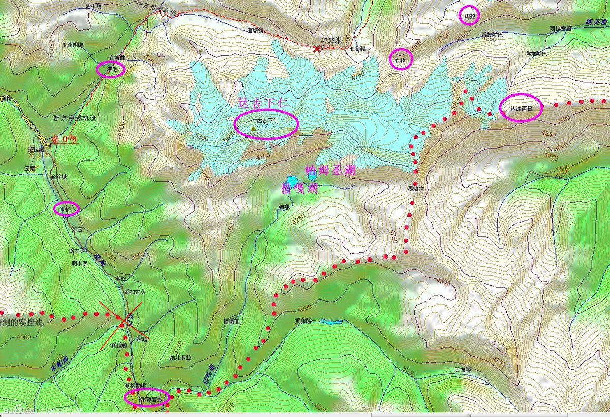 Most official Chinese maps show only their claim, and show all of Arunachal Pradesh as Chinese territory. This is the best map I've seen showing the disputed territory in this part of the border. It appears to be a screenshot from a Chinese GIS service. Village = Red cross