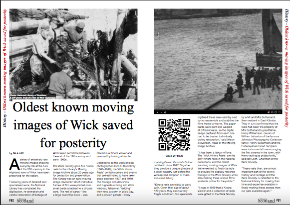 Extremely rare moving images of everyday life in the #Scottish fishing town of Wick between 1897 &amp; 1910 have been restored for posterity by the National Library of #Scotland. Full story &amp; links to the moving images in issue 49 of #DiscoverScotland magazine bit.ly/3nSCvbe