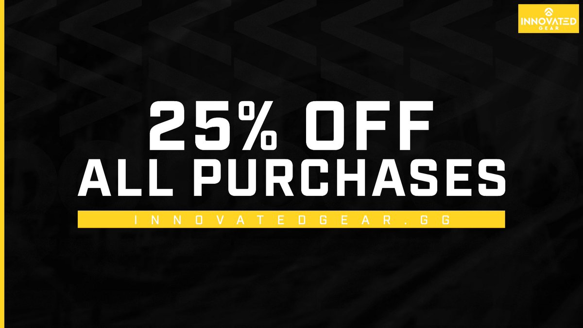 wristflic's tweet image. We noticed you guys like sales, so we decided to take 25% off everything for the rest of the month 🥳InnovatedGear.gg

#InnovateTogether #Esports #Apparel