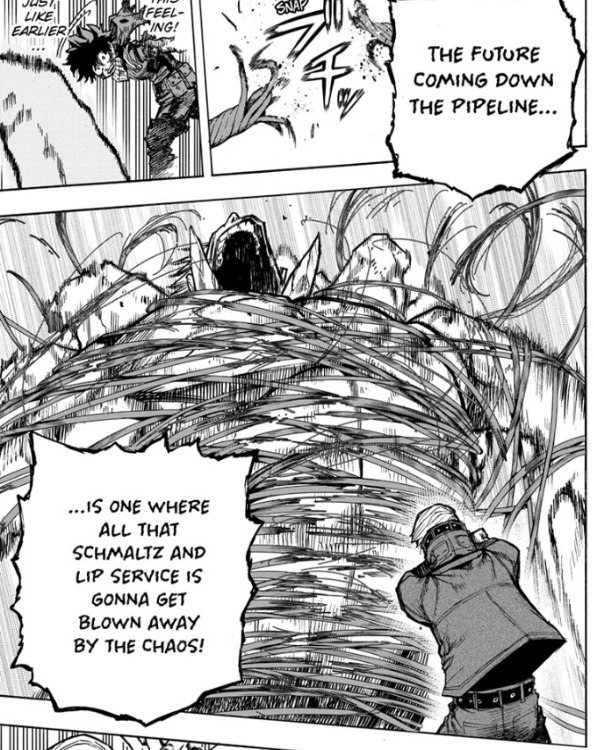 That's enough of the moral argument, however. Narratively, Dabi DOES NOT WANT TO BE REDEEMED, OR TO ATONE. As I'm sure some of you have seen, Dabi takes heavy influence from Frankensteins monster. Dabis goal will forever be to destroy the 'monsters' that created him.