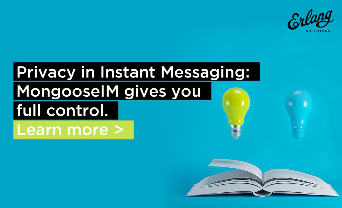 MongooseIM's tweet image. There has been a lot of conversation about the privacy &amp;amp; security of Instant Messaging solutions. MongooseIM offers a system that has privacy &amp;amp; security by default and provides the application owner control by design. Learn more at www2.erlang-solutions.com/instantmessagi… #Chat #privacy #security