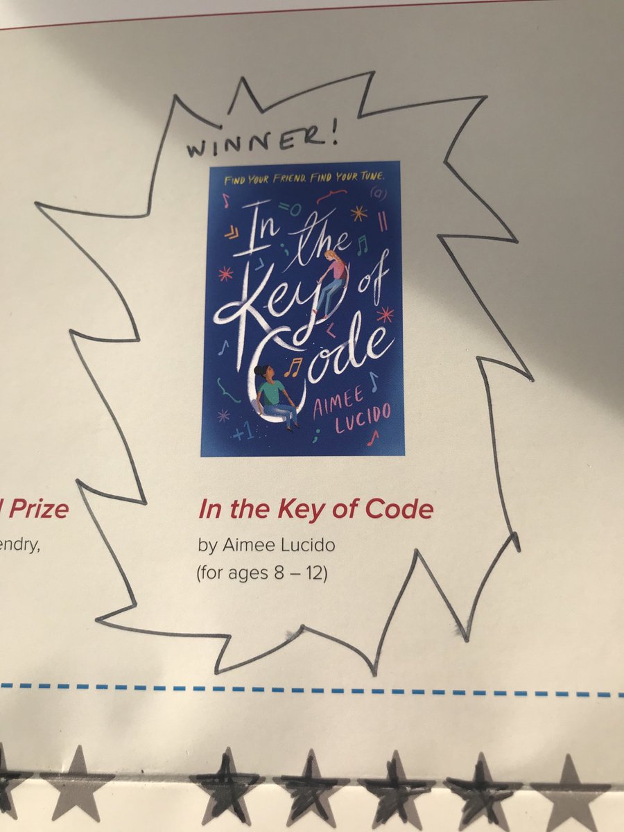 LibrarySps's tweet photo. This year has been the most difficult to choose our winner for โฆ@royalsocietyโฉ #YoungSciBooks because all 6 books deserved to win! Our panel was almost equally split and each book was championed. However, just nicking it, our winner is #IntheKeyofCode โฆ@AimeeLucidoโฉ https://t.co/EG3F0BwZWR