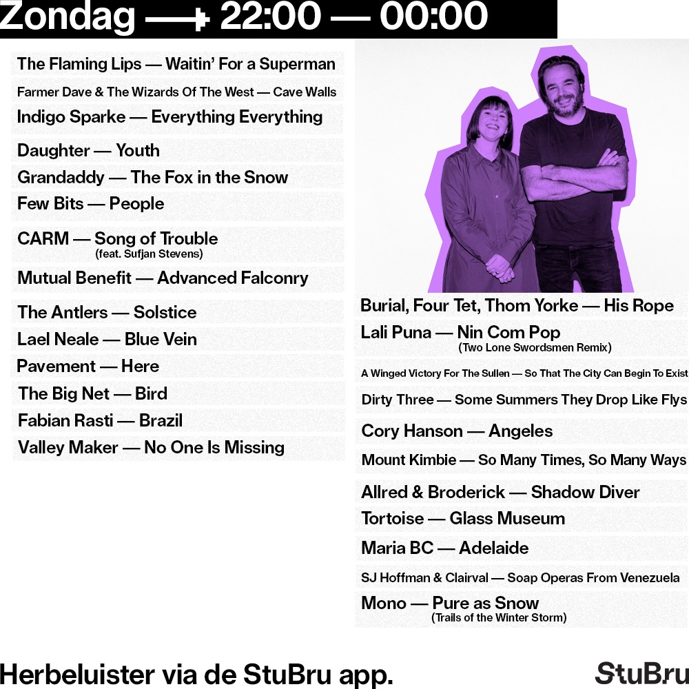 Gisteren in duyster nieuwe muziek van <a href="/FarmerDaveScher/">Farmer Dave Scher</a> <a href="/Grandaddy/">Grandaddy</a>  <a href="/CARM_band/">CJ Camerieri</a> <a href="/theantlers/">The Antlers</a> <a href="/laelnealemusic/">LaelNeale</a> <a href="/valleymaker/">Valley Maker</a> <a href="/AWVFTS/">A Winged Victory for the Sullen</a> <a href="/BroPeterick/">Peter Broderick</a> SJ Hoffmann x Clairval <a href="/samjanss/">KLANKMAN</a> naast classics van <a href="/theflaminglips/">The Flaming Lips</a> @fewbitstheband <a href="/pavement_band/">PAVEMENT</a> @lalipuna_ <a href="/mountkimbie/">Mount Kimbie</a> <a href="/monoofjapan/">MONO (Japan)</a>