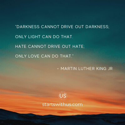 swuteam's tweet photo. "Darkness cannot drive out darkenss, only light can do that.  Hate cannot drive out hate, only love can do that."
 - Martin Luther King Jr. https://t.co/0IuS8YZ9XT