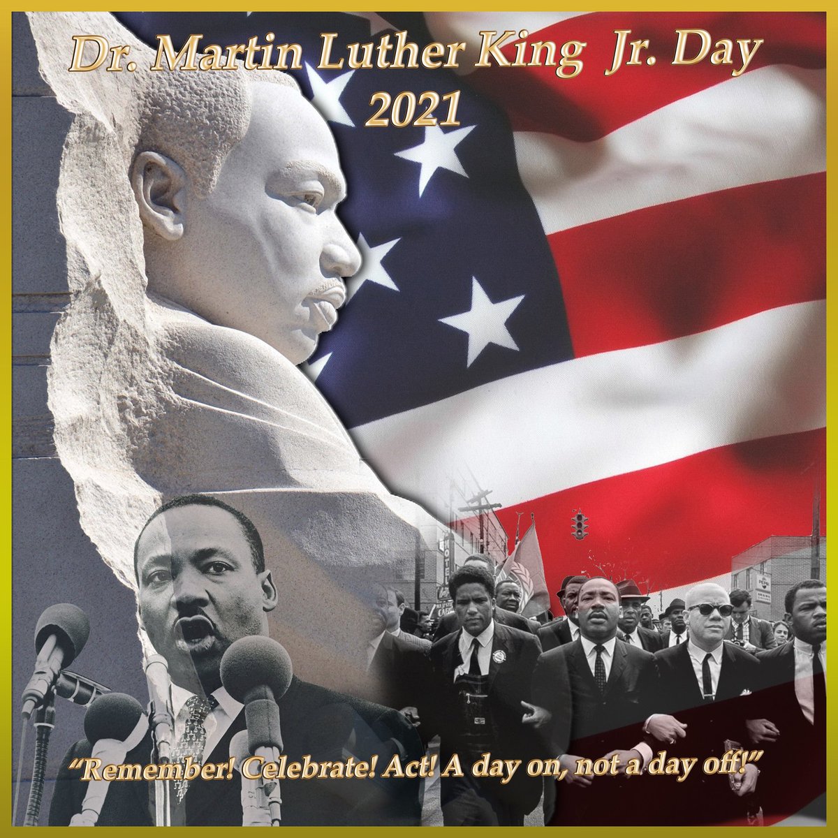 The third Monday in January commemorates the birthday of Dr. Martin Luther King, Jr.
“Remember! Celebrate! Act! A day on, not a day off!”
#MLKDay #Remember #Peace #USMC #USArmy #USN #USAF #USSF #USCG #MWCL