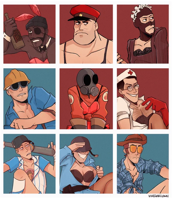 the TF2 fight songs album cover, but I'm going insane 