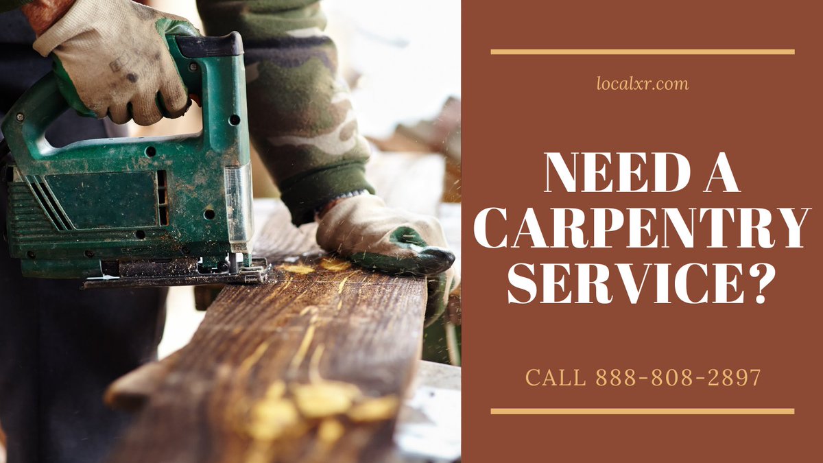 LocalXR's tweet image. Get complete Carpentry Services near you. Call 888-808-2897 &amp;amp; hire a professional.
#smallbusiness #localbusiness #localservice #carpentry #carpenter #homeservice #MondayMotivation #mondaythoughts #businesses #businessnews #LocalNews #Chicago #California #LosAngeles #NewYork