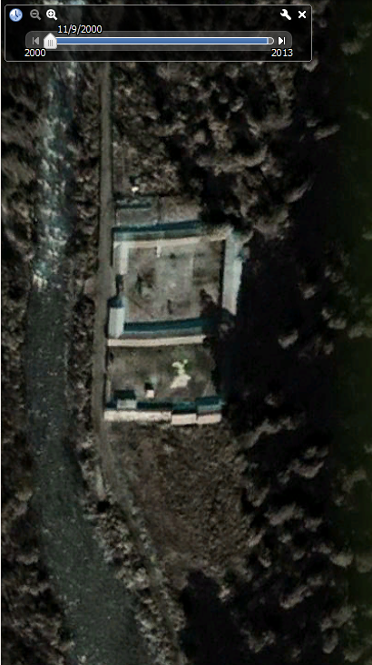 The imagery annotations included in the NDTV report mention an older military installation (形琼普张营地) that was constructed prior to the village. Google Earth shows it's been there since 2000.