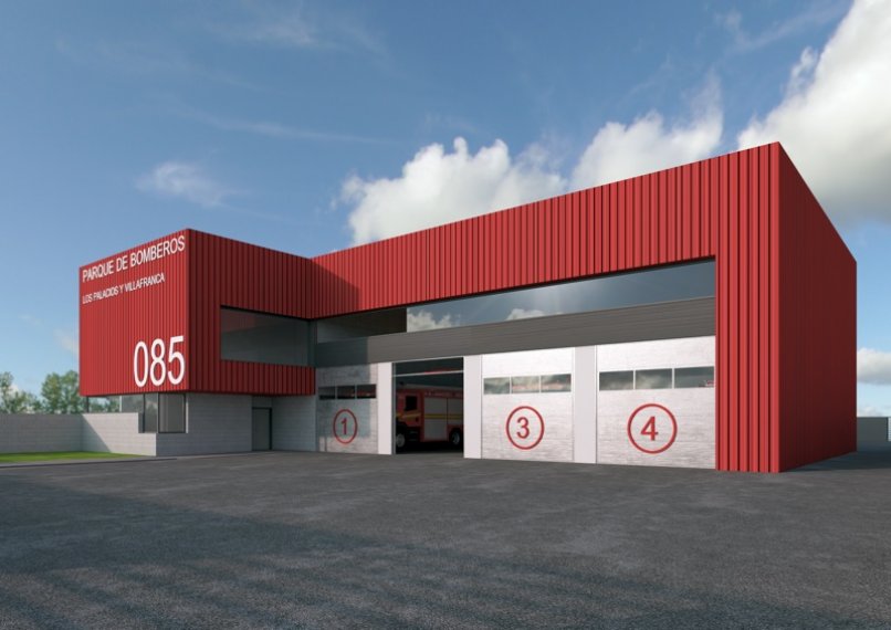 Ya va quedando menos para el nuevo Parque de Bomberos de Los Palacios #DiputacionDeSevilla #ParquedeBomberos #Arquitectura