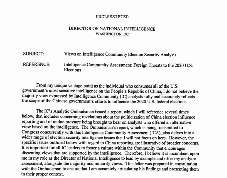 TruNews's tweet photo. DNI Ratcliffe Report Shows China Interfered with 2020 Election & CIA Pressured Analysts to NOT Report It
Full story at https://t.co/LglXZkNCPW
#Ratcliffe #RatcliffeReport #Election2020 https://t.co/tvVfG0QRzM