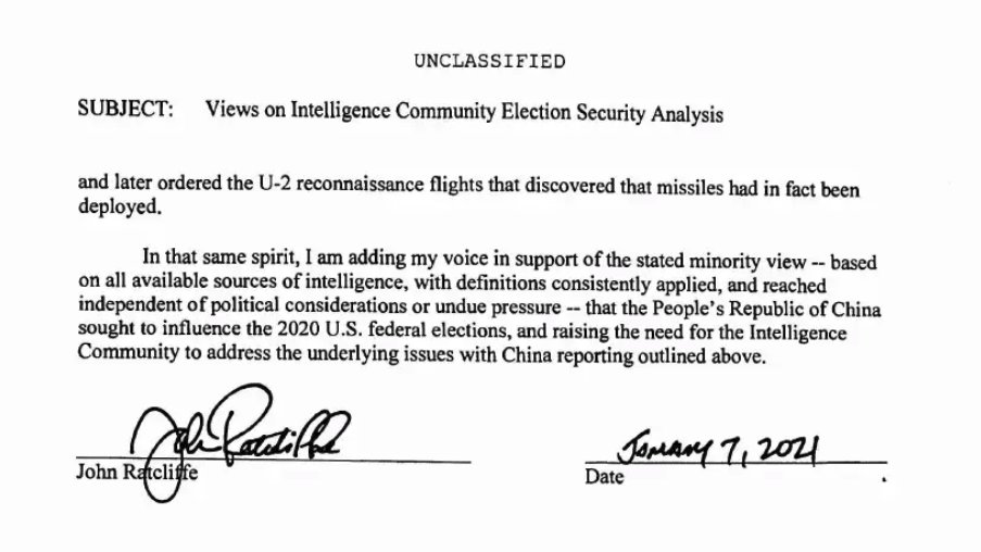 TruNews's tweet photo. DNI Ratcliffe Report Shows China Interfered with 2020 Election & CIA Pressured Analysts to NOT Report It
Full story at https://t.co/LglXZkNCPW
#Ratcliffe #RatcliffeReport #Election2020 https://t.co/tvVfG0QRzM