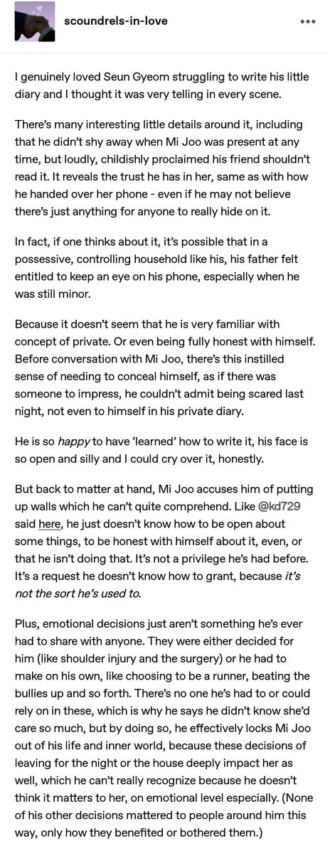 There's this one post regarding the "diary" again. This one is quite deeper than the one I made and honestly sadder. This diary scene might seem minor at first but if you think about it it unfolds so much of Seongyeom's vulnerability and learning to express himself. #RunOn  #런온