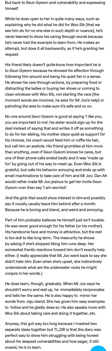 There's this one post regarding the "diary" again. This one is quite deeper than the one I made and honestly sadder. This diary scene might seem minor at first but if you think about it it unfolds so much of Seongyeom's vulnerability and learning to express himself. #RunOn  #런온