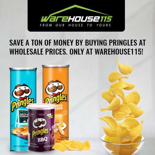 Warehouse115's tweet photo. Pringles and a creamy dip make a perfect snack for a movie night with friends. Stock up by buying Pringles in bulk. We have cartons of up to 48 canisters, starting at $10.96. Get your bulk pack here> https://t.co/kDvteA5Mzs
#pringles #wholesale #bulk #warehouse115 #chips https://t.co/RZrtIARxCe