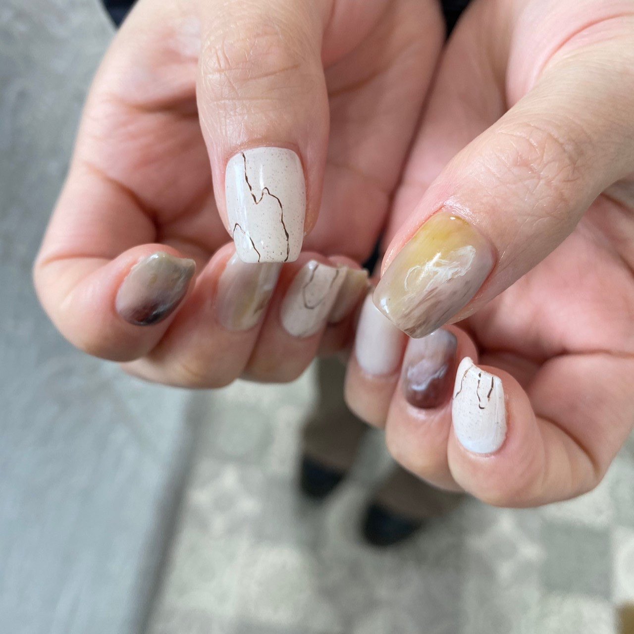 シェリーラメール Nuance Nail Nails Nailstagram Gelnail Nailart Instanail シンプル シンプルネイル フレンチ フレンチネイル おしゃれ おしゃれネイル 韓国 韓国ネイル スクエアネイル 砂ジェル ニュアンスネイル T Co