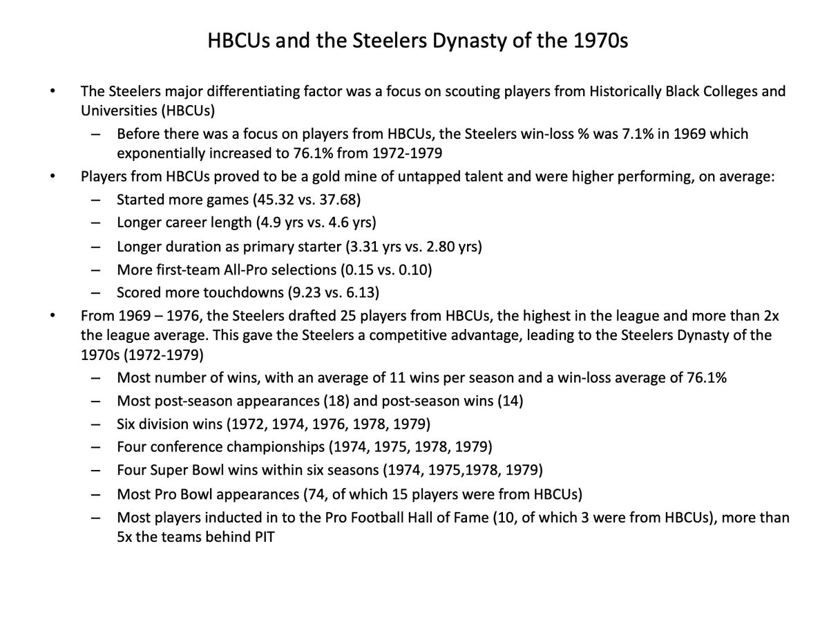 4/8 The Steelers listened to Bill’s advice & the rest is history.  Bill’s leadership led to a kind of next-level of player recruitment at the Steelers, enabling them to outperform every other team in the NFL.  It also led to an organizational culture like no other.