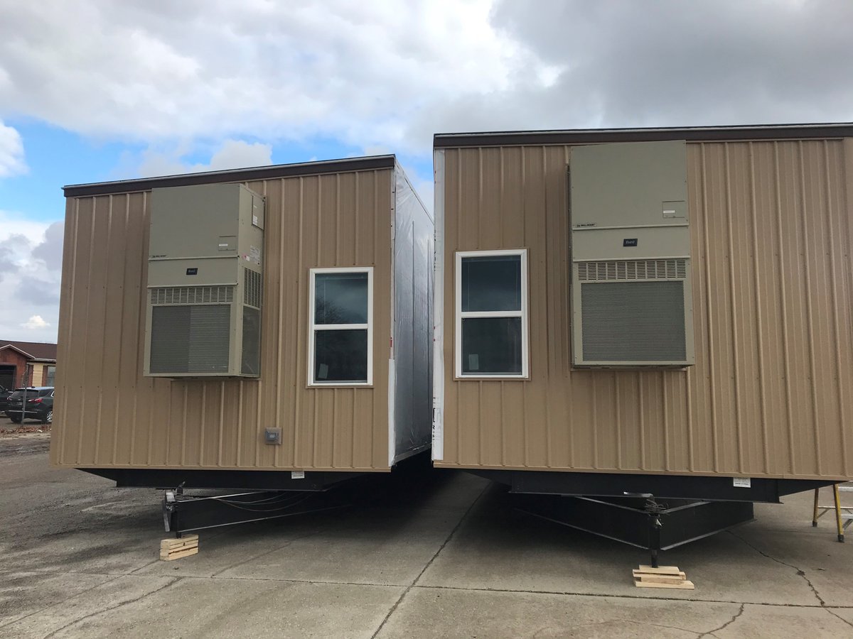 *** Lawrence County Engineer units, in factory production, are complete and ready to ship to their location***

 #IMS is custom building a double wide 28’ x 70’ with (4) offices, (2) restrooms, kitchen area, closet and open conference area. #modular #IMSmodular #Modularbuilding