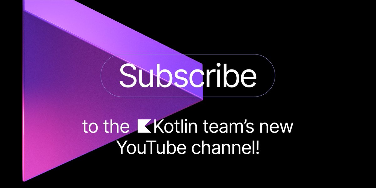 kotlin's tweet image. 📣 📣 📣 Great news! We have started a YouTube channel!
The first videos have been published and soon there will be much more video content about Kotlin.
✅ Subscribe to Kotlin by JetBrains to stay updated!
➡️ ➡️ ➡️ kotl.in/Kotlin_YouTube