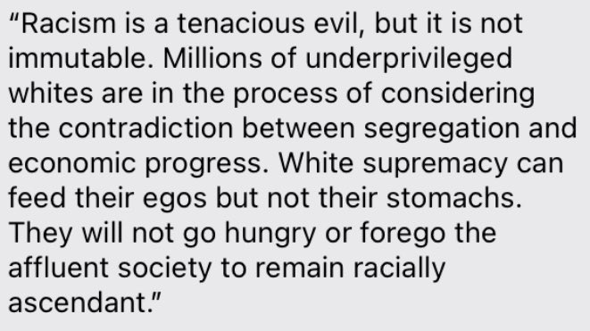 on the supposedly immutable, primordial nature of white racism/supremacy: