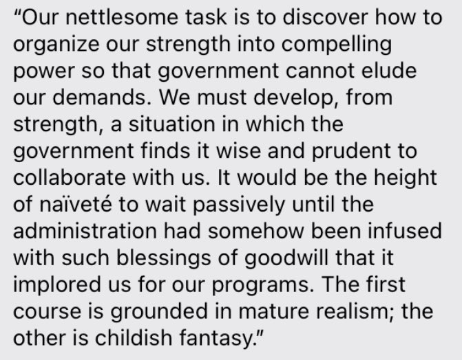 on power, and why any movement must build political power if it is to ever be successful: